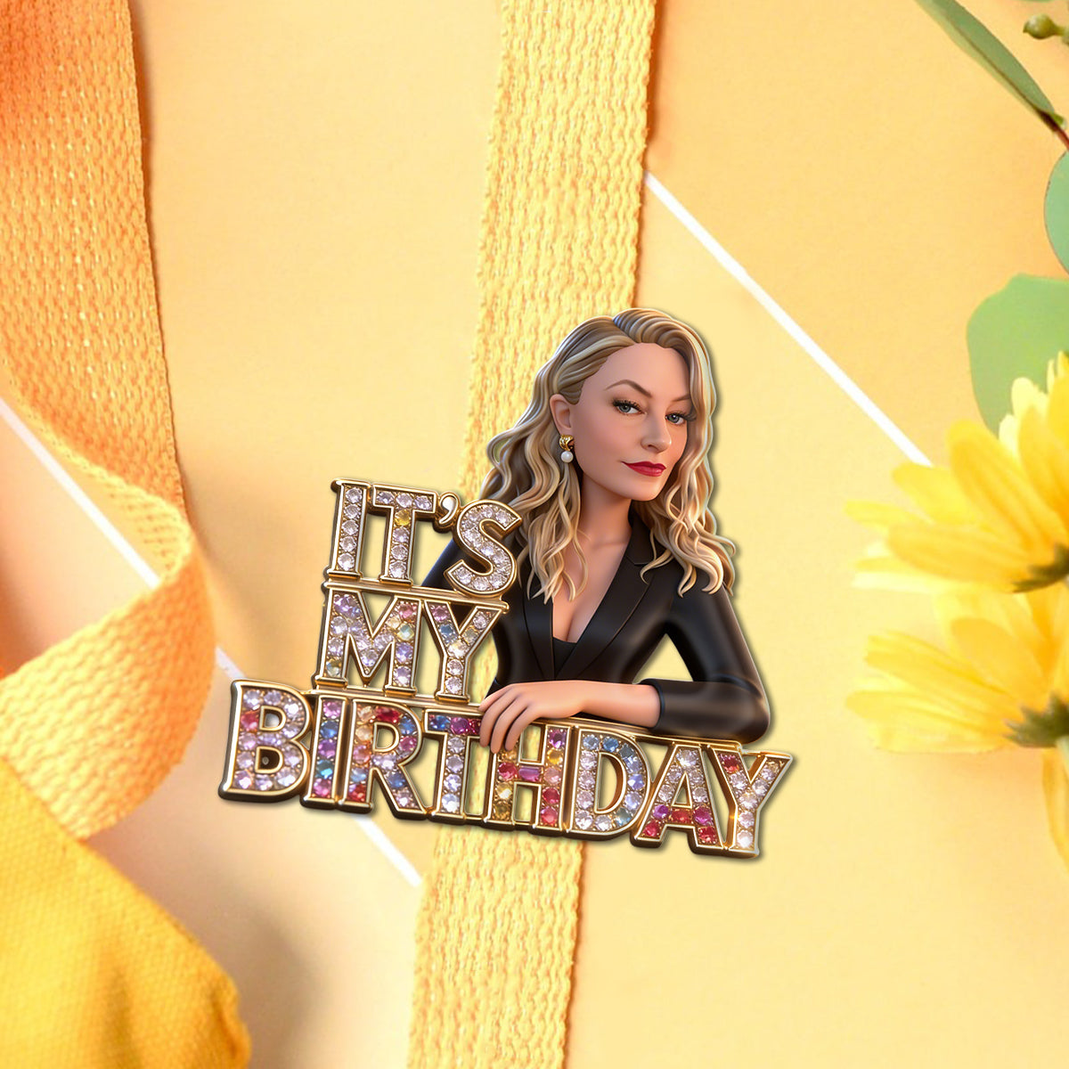 Custom Any Photo - Personalized Birthday Pin