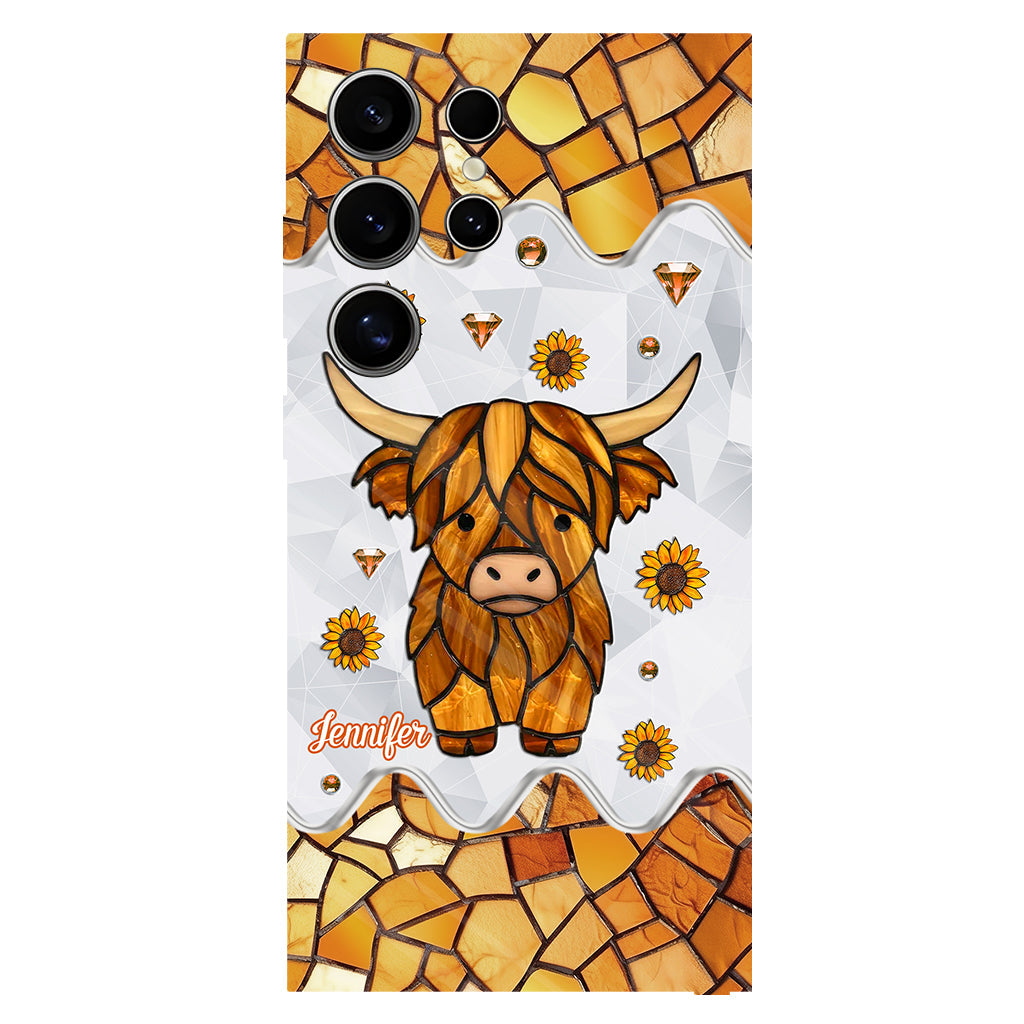 Adorable Highland Cow - Personalized Highland Cow Full Print Phone Case