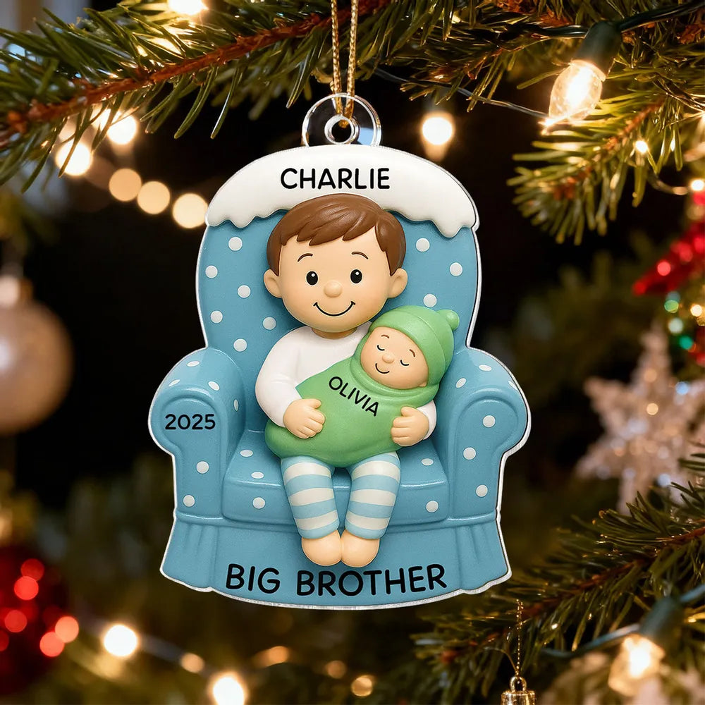 Custom Acrylic Ornament for Big Brother & Sister Gift