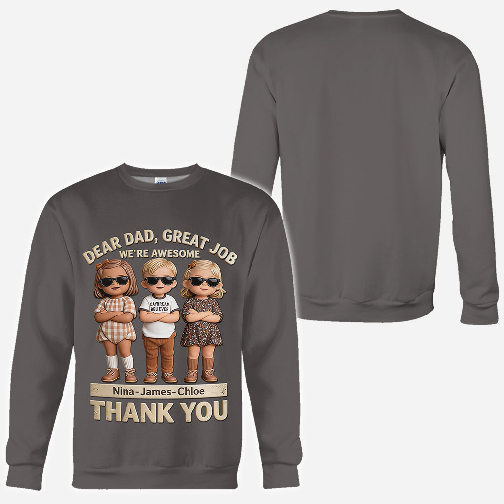 Great Job Dad - Personalized Father All Over Shirt