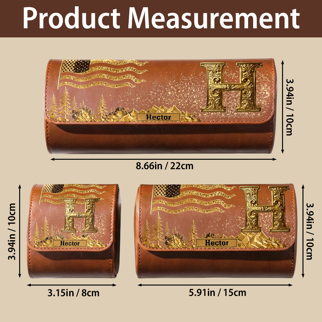 Initial Alphabet - Personalized Luxury Leather Watch Case