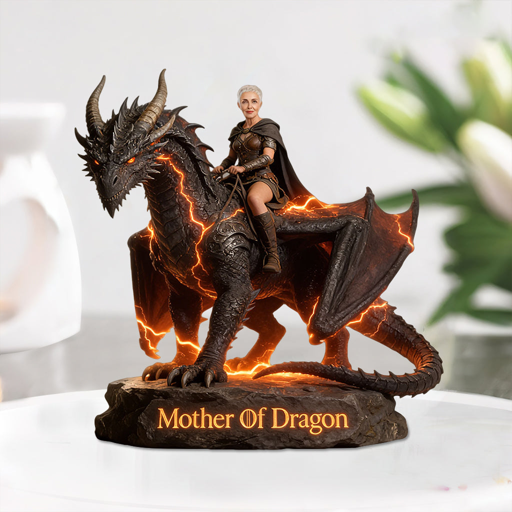 Flying With The Dragon - Personalized Dragon Custom Shaped Acrylic Plaque