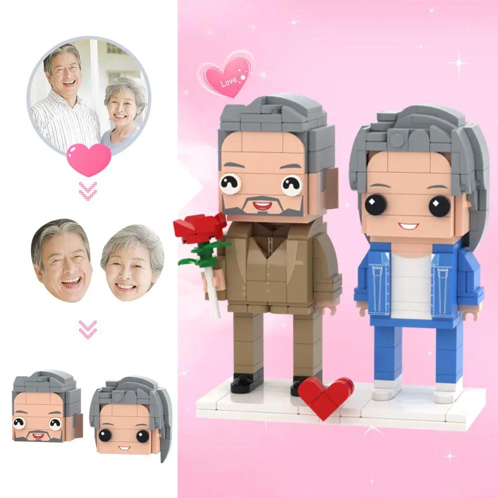 I Love You Forever - gift for husband, wife, boyfriend, girlfriend - Personalized Photos Brick Figures