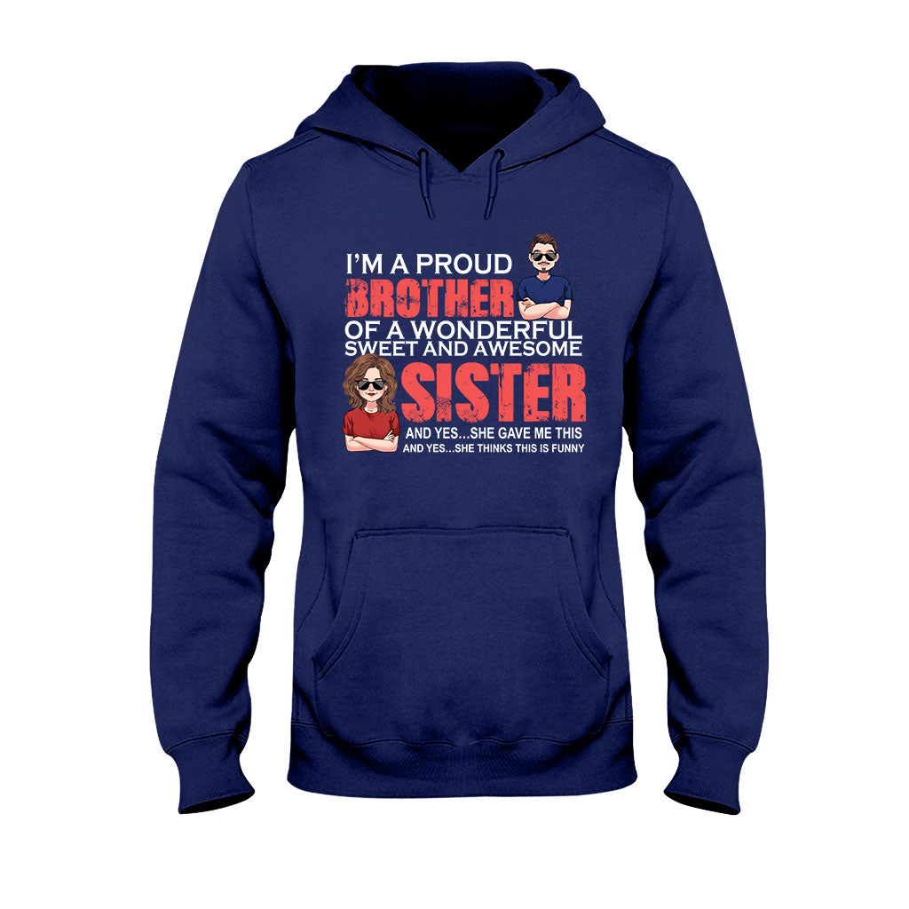 I'm A Proud Brother - Personalized Sibling T-shirt & Hoodie