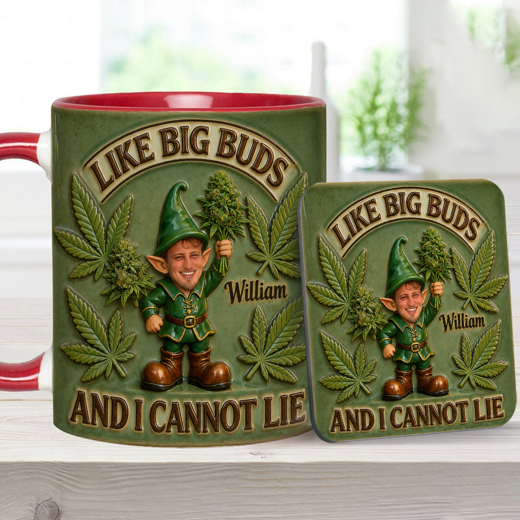 I Like Big Buds - Personalized Weed Accent Mug & Coaster