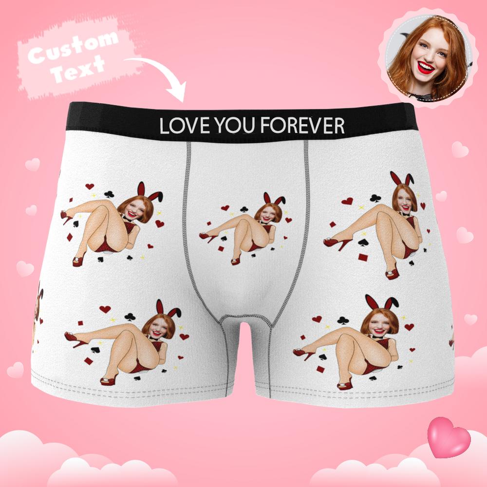Custom Wife Or Girlfriend Face Boxers AR View - Personalized Couple Men's boxer briefs