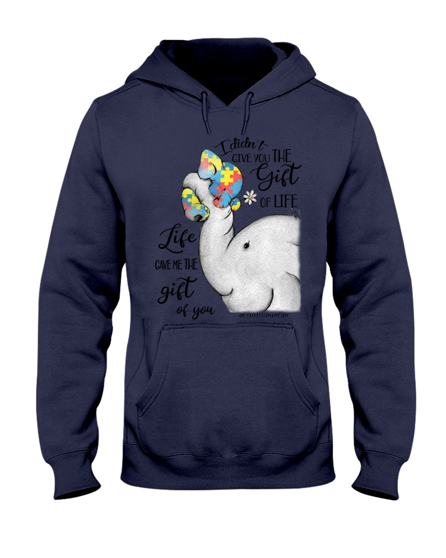 Elephant Life Gave Me The Gift Of You - Autism Awareness T-shirt and Hoodie 0520