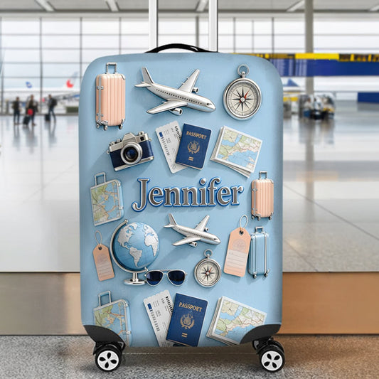 Just A Girl Who Loves Travveling - Personalized Travelling Luggage Cover