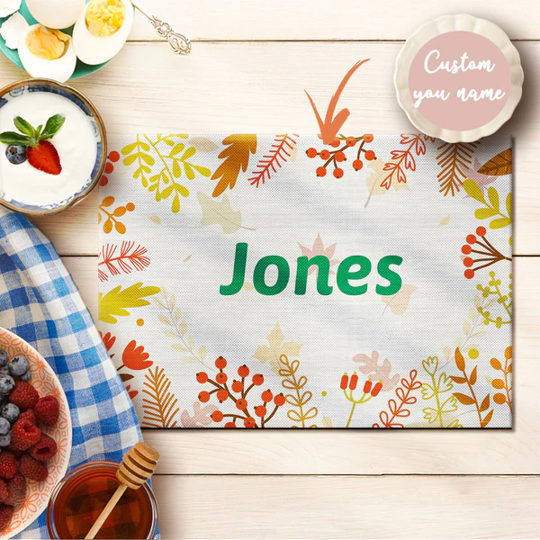 Name Custom - Cooking gift for her, mom, wife - Personalized Placemat