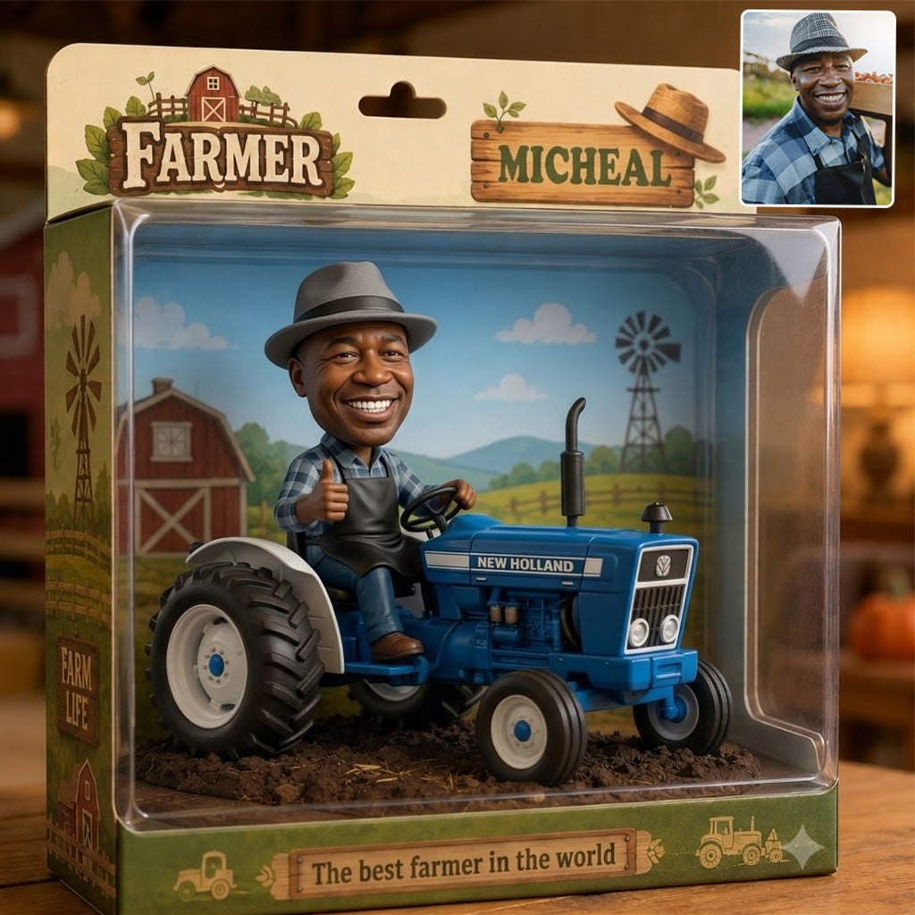 Funny Farmer Gift, Tractor Lovers Gift - Personalized Farmer Acrylic Display Box
