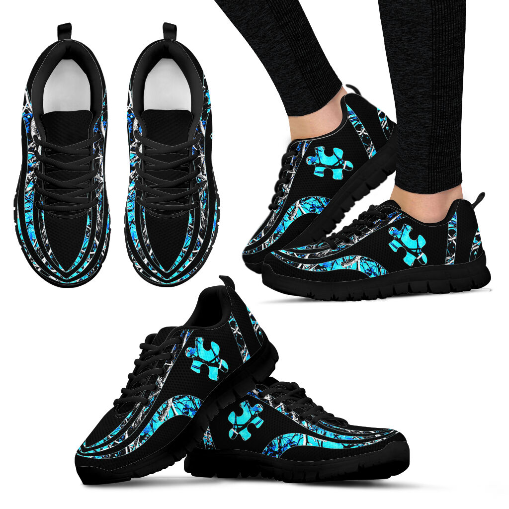 Blue Puzzle Piece Autism Awareness Sneakers 0622