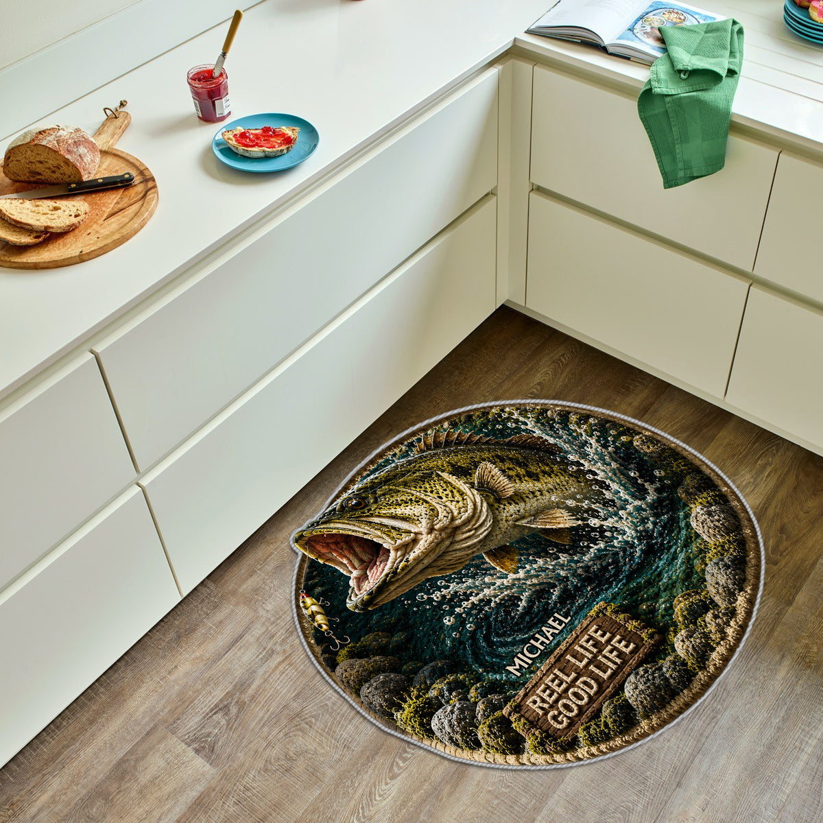 Fishing Lovers Gift - Personalized Fishing Non-Slip Tufted Rug