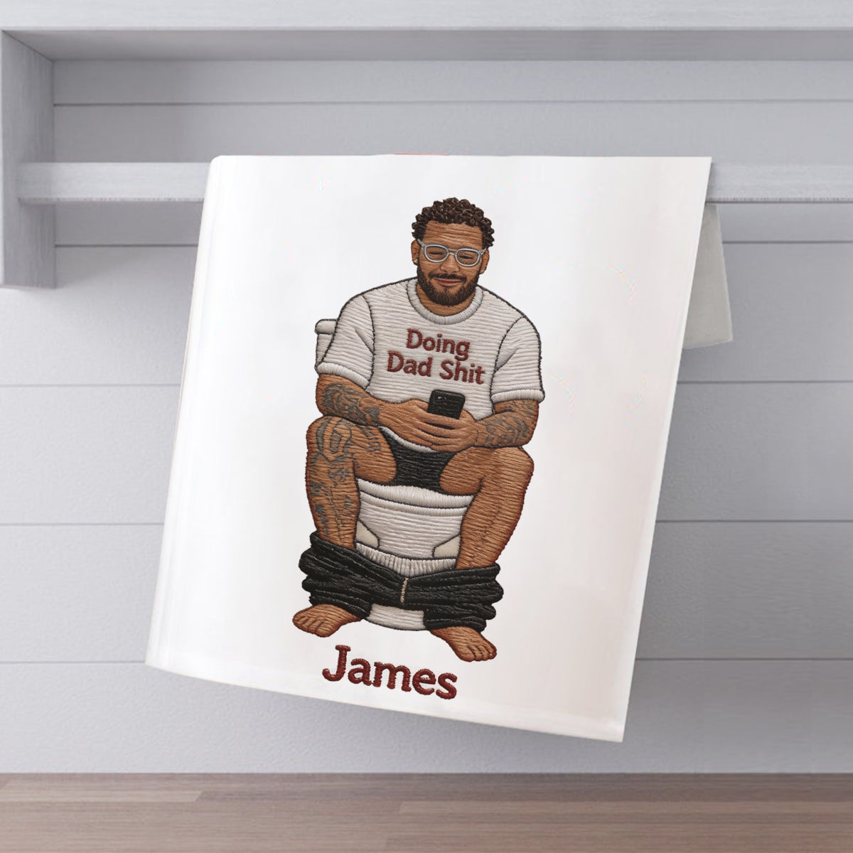 Best Time Of Day - Personalized Father Towel