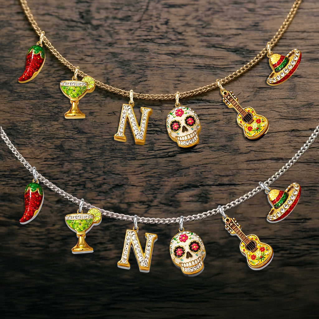 Cinco de Mayo Fiesta - Personalized Cinco de Mayo Metal Necklaces With Pendants