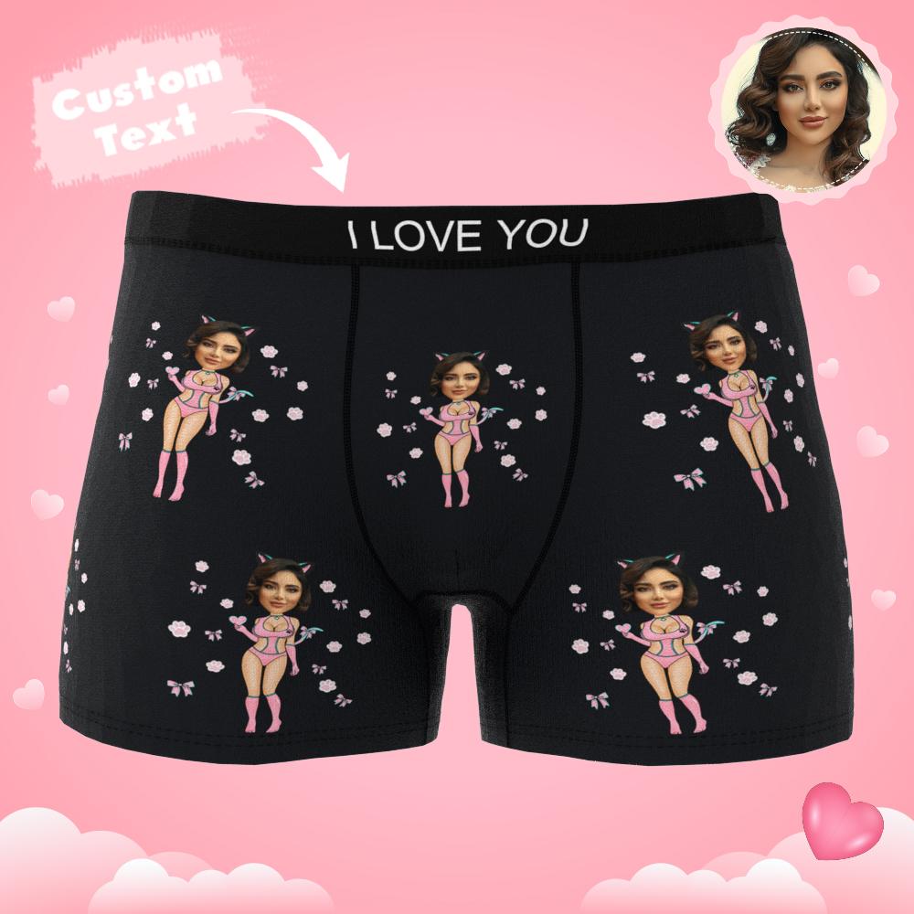Custom Wife Or Girlfriend Face Boxers AR View - Personalized Couple Men's boxer briefs