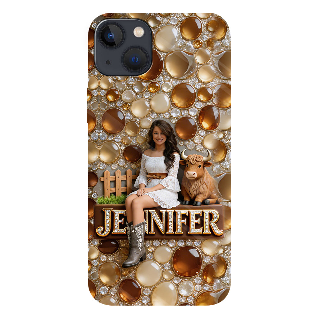 Just A Girl Who Loves Highland Cows - Personalized Highland Cow Full Print Phone Case