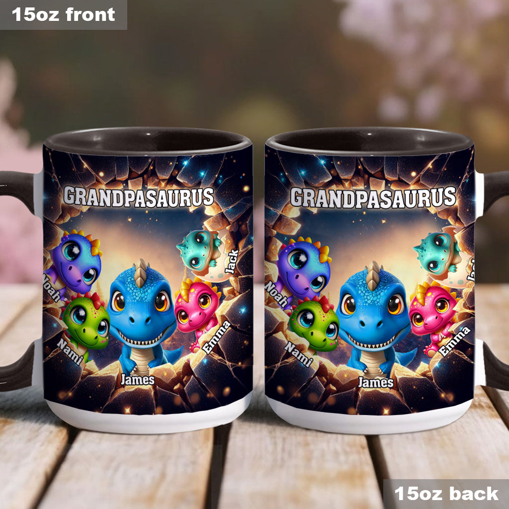 Grandpasaurus - Personalized Grandpa Accent Mug
