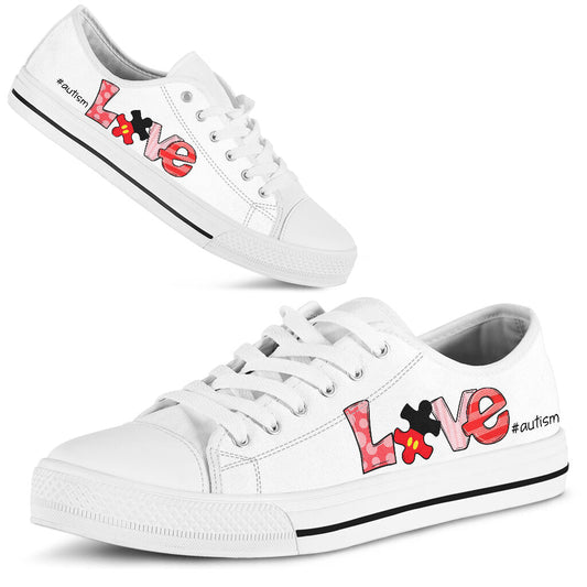 Love Autism Autism Awareness Low Top Shoes 0622