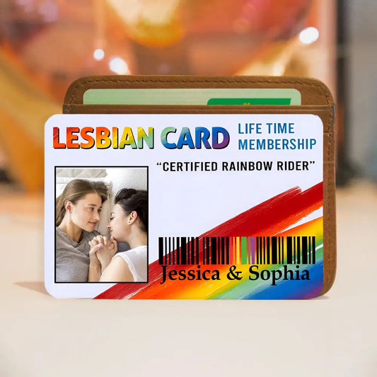 “GAY CARD” Lifetime Membership Metal Wallet Card – Personalized Pride Gift for Lovers