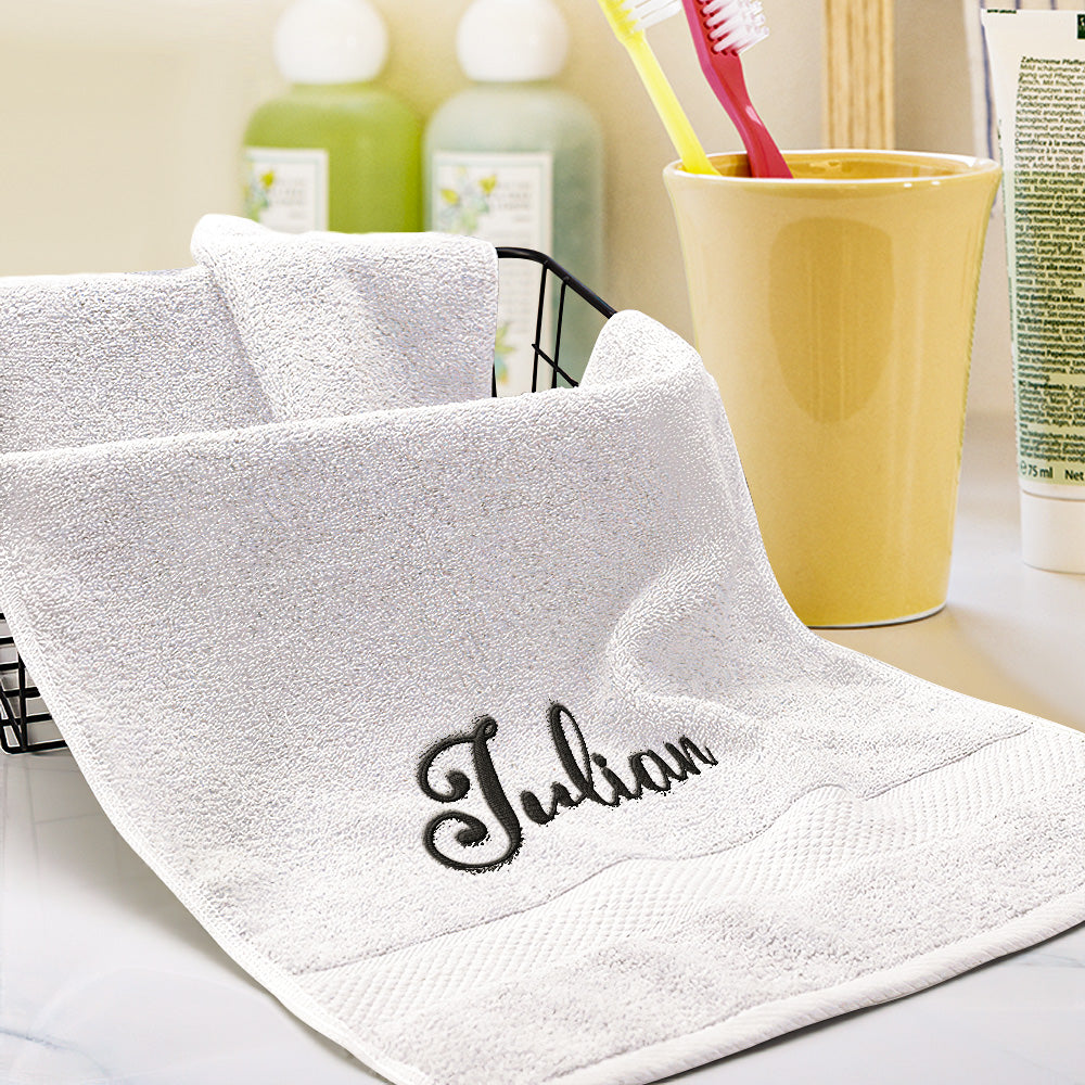 Name Embroidery - Personalized Embroidered Towel