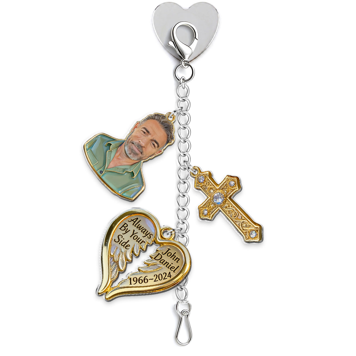 Always By Your Side - Personalized Memorial Dangling Charms