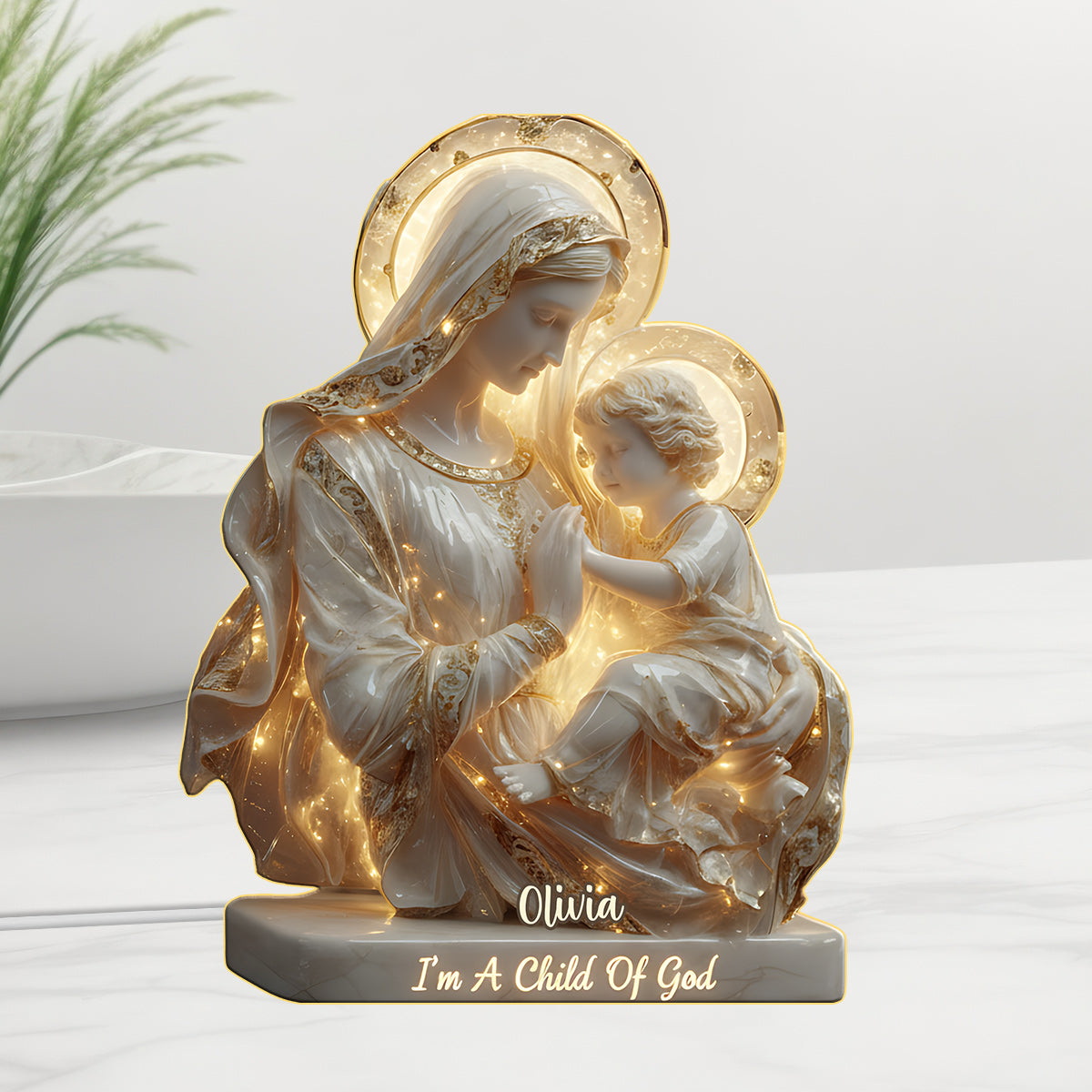 A Child Of God - Personalized Christian Acrylic LED Night Light