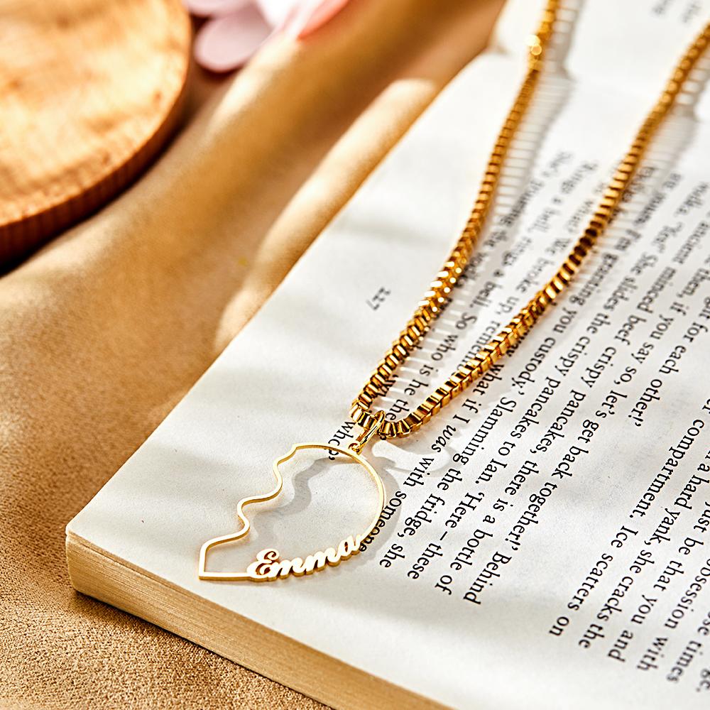 Any Name Heart - Personalized Couple Name Heart Necklace