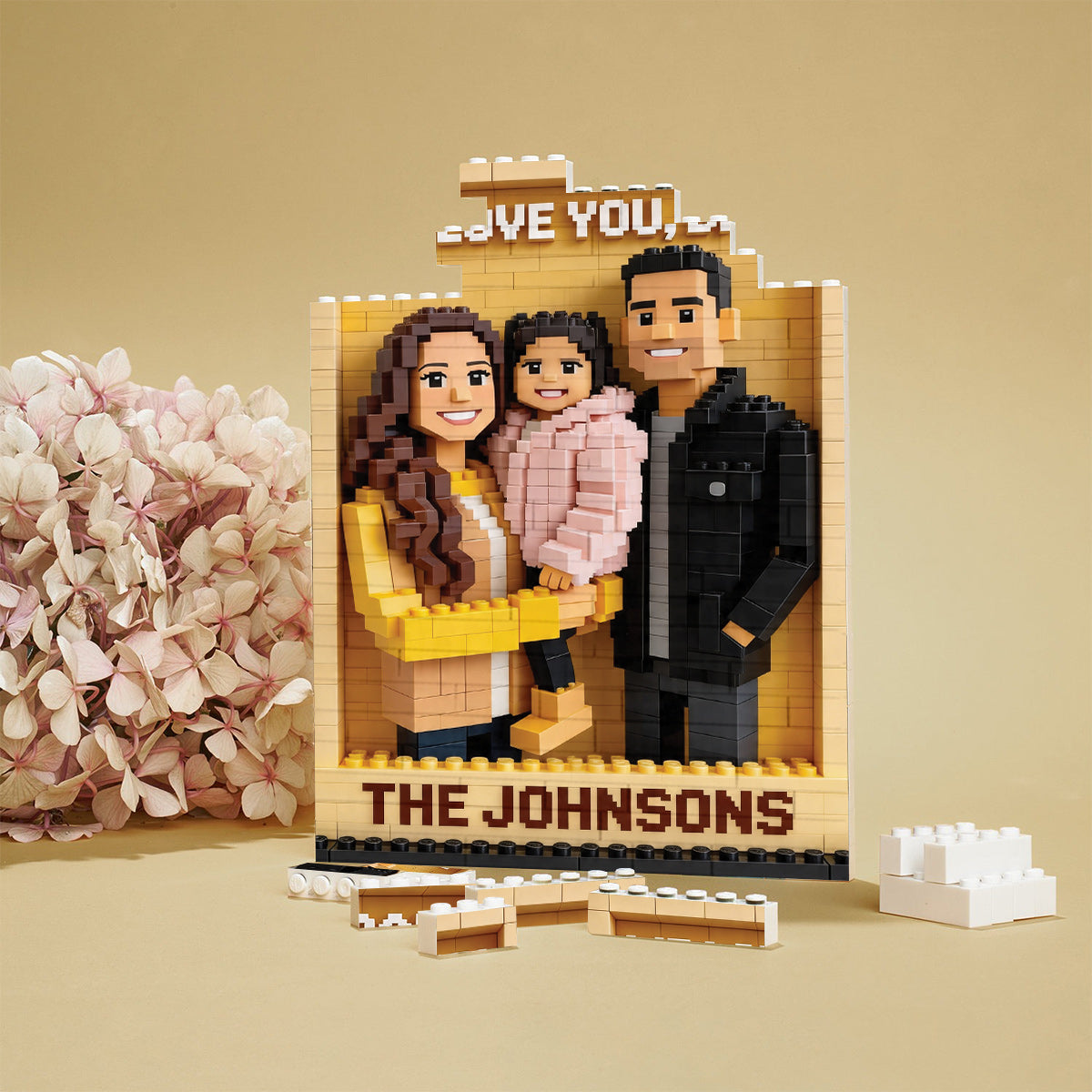 Custom Any Photo - Personalized Father One-sided Vertical Rectangle Building Brick Blocks