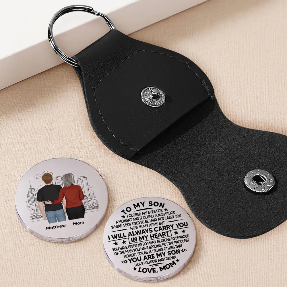 Pocket Hug from Mom to Son – Heartfelt Engraved Message, Perfect Gift of Love and Pride for Son