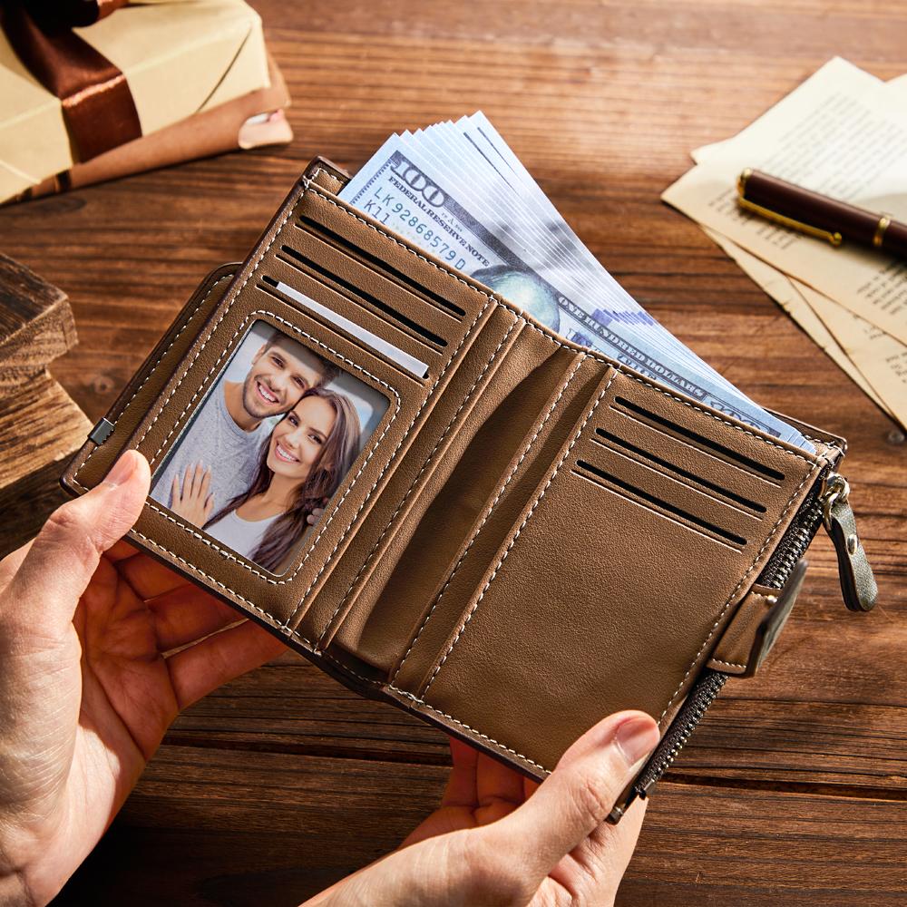 Any Photo - Personalized Photo Engraved Retro Wallet