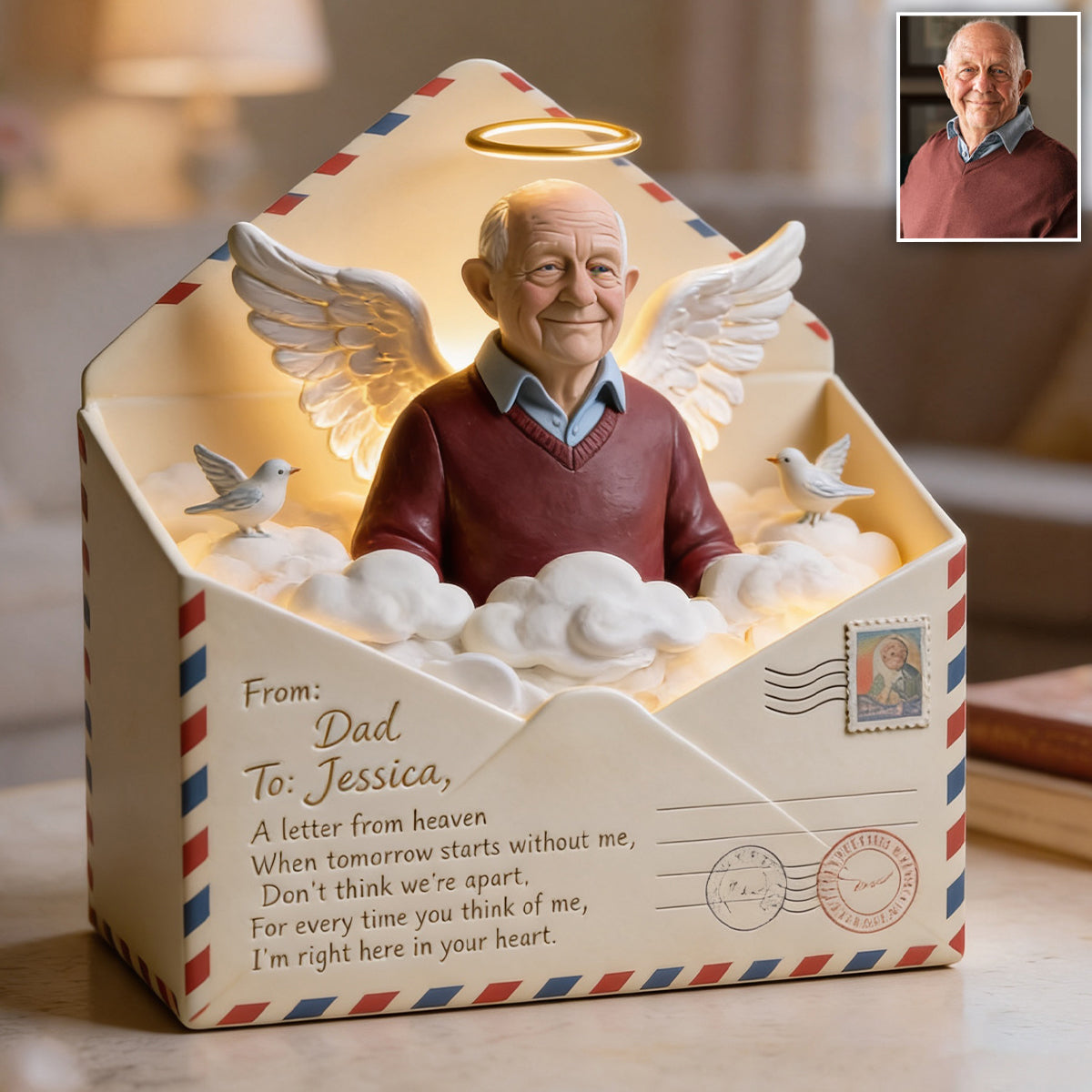 A Letter From Heaven - Personalized Memorial Custom Shaped Acrylic Plaque