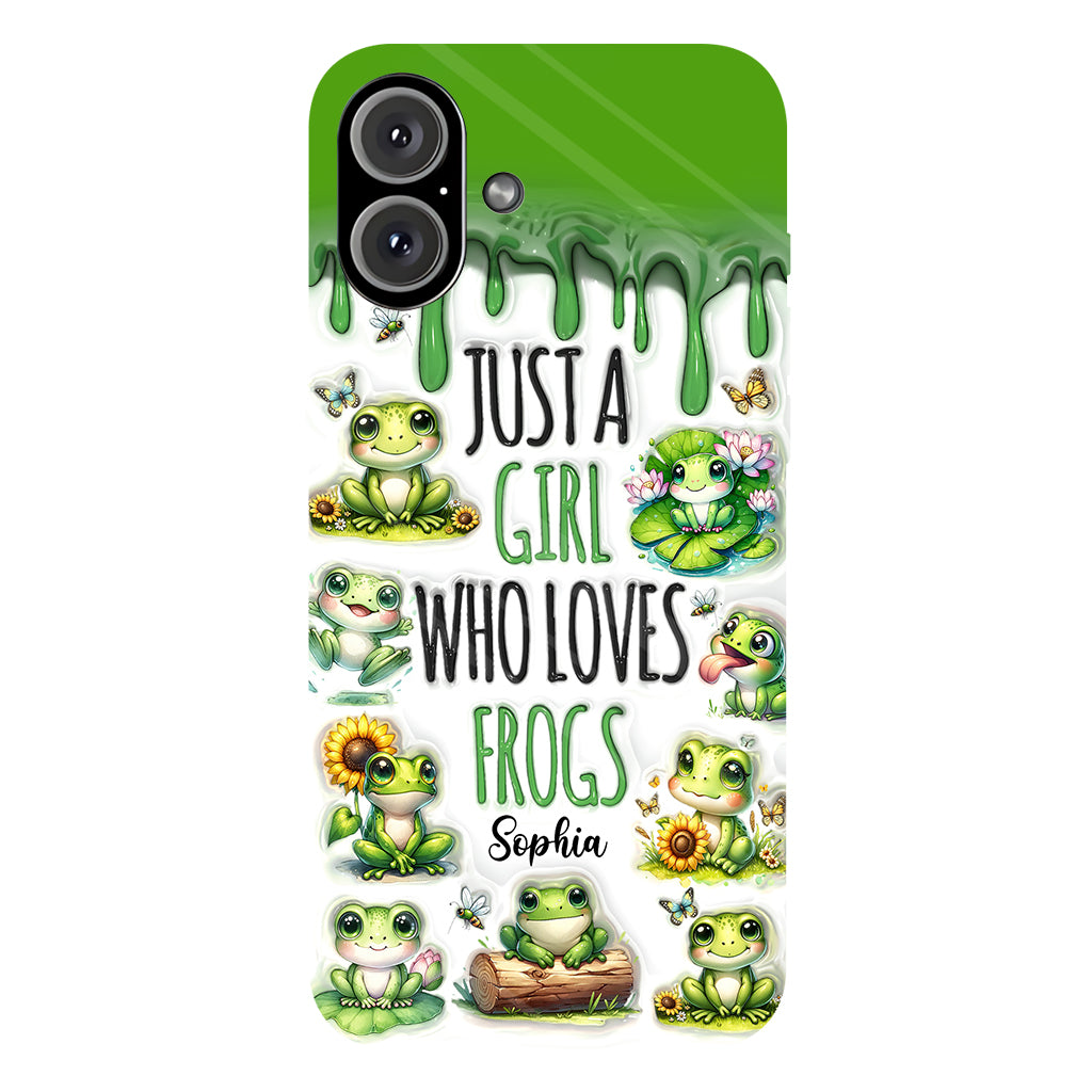 Just A Girl Who Loves Frogs - Personalized Frog Full Print Phone Case