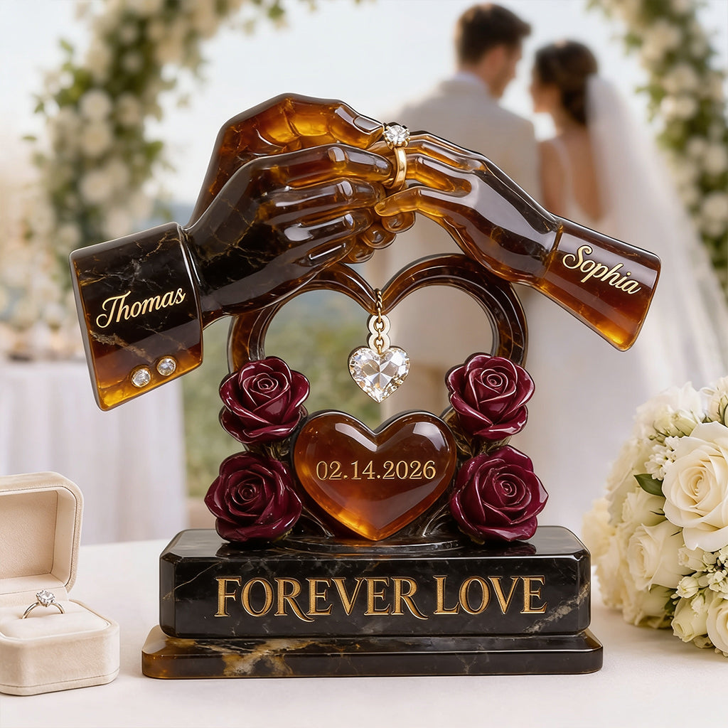 Forever Love - Personalized Couple Custom Shaped Acrylic Plaque