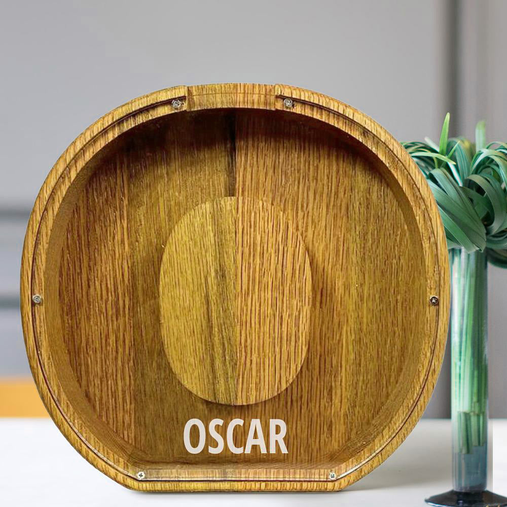 Custom Initial And Name - Personalized Letter And Name Tung Wooden Piggy Bank