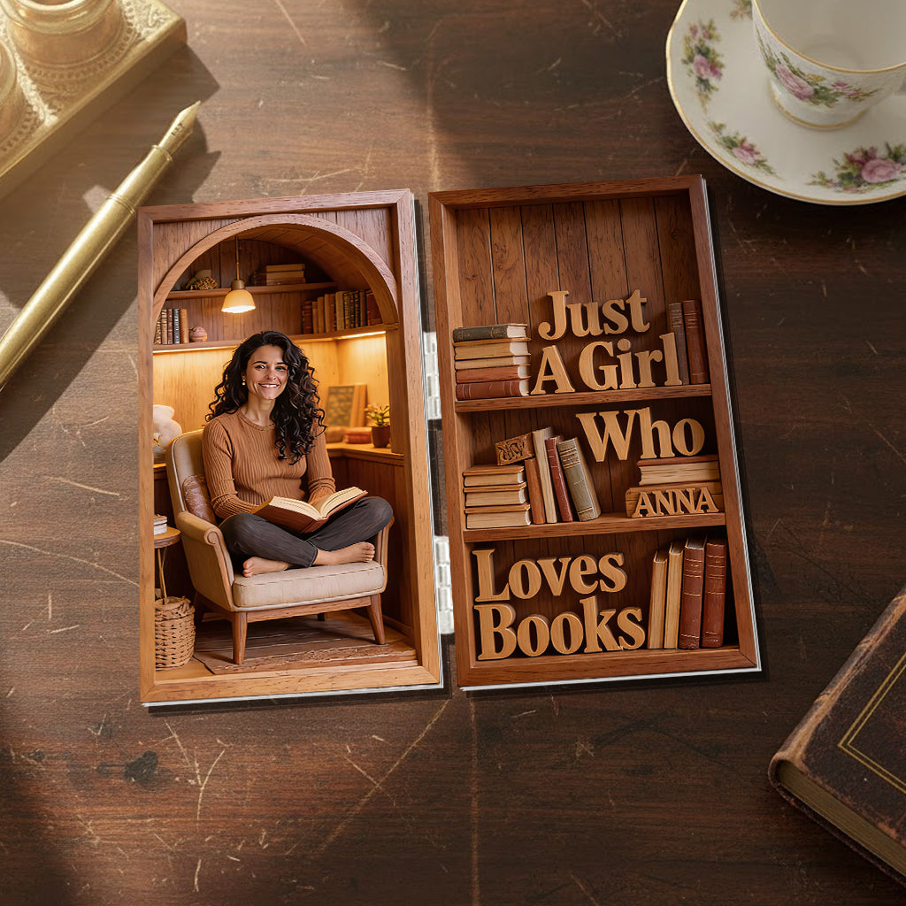 Just A Girl Who Loves Books - Personalized Book Acrylic Diptych