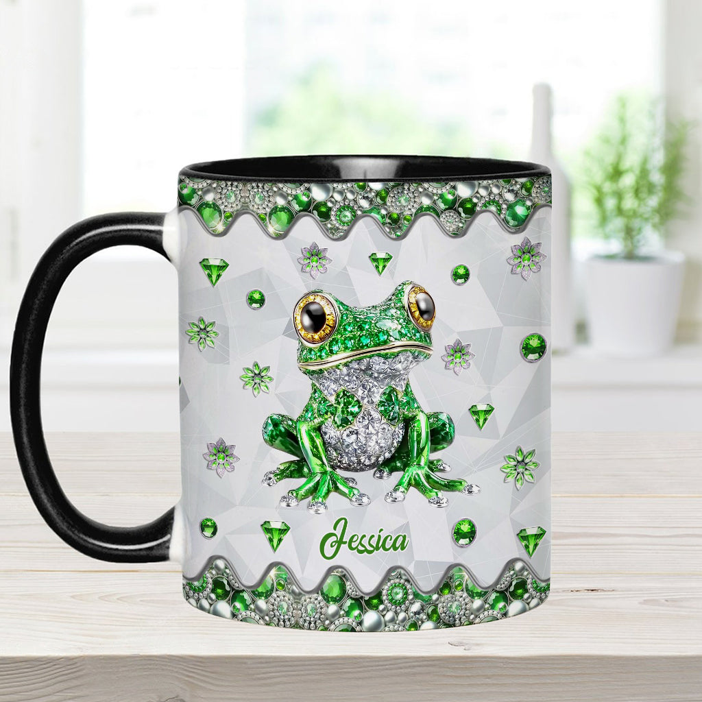 Just A Girl Who Loves Frogs - Personalized Frog Accent Mug