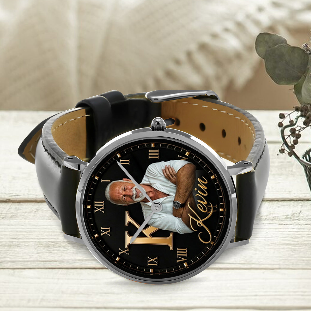 Initial Name Letter Gift For Gentleman - Personalized Real Men Hand Watch