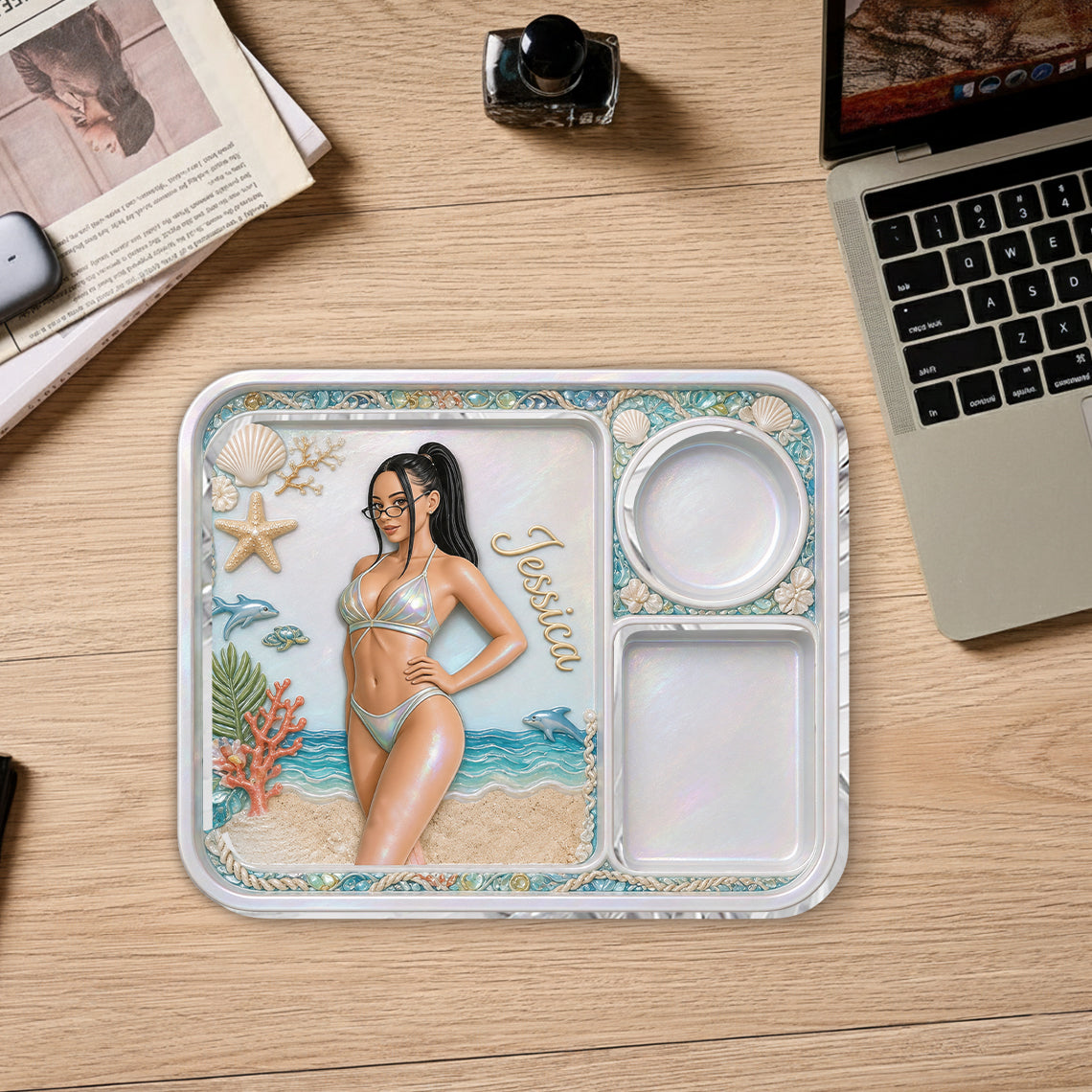 Beach Lover Jewelry Organizer - Personalized Sea Lover Catch-All Tray