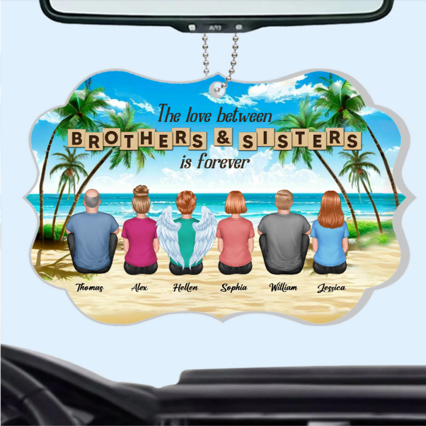 Personalized Brothers & Sisters Forever Poster or Canvas, Keychain, Plaque, Car Hanger,- Perfect Gift for Siblings, Memorial Keepsake