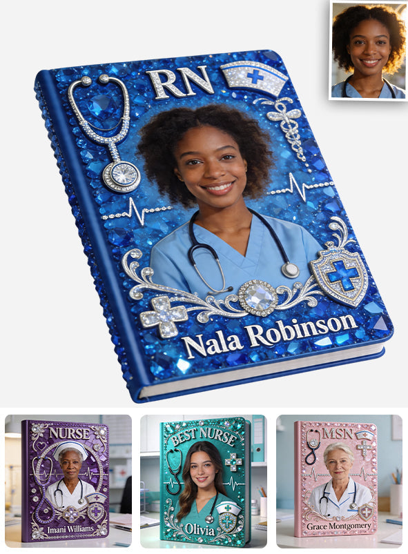 Custom Nurse Notebook - Personalized Nurse Leather Journal