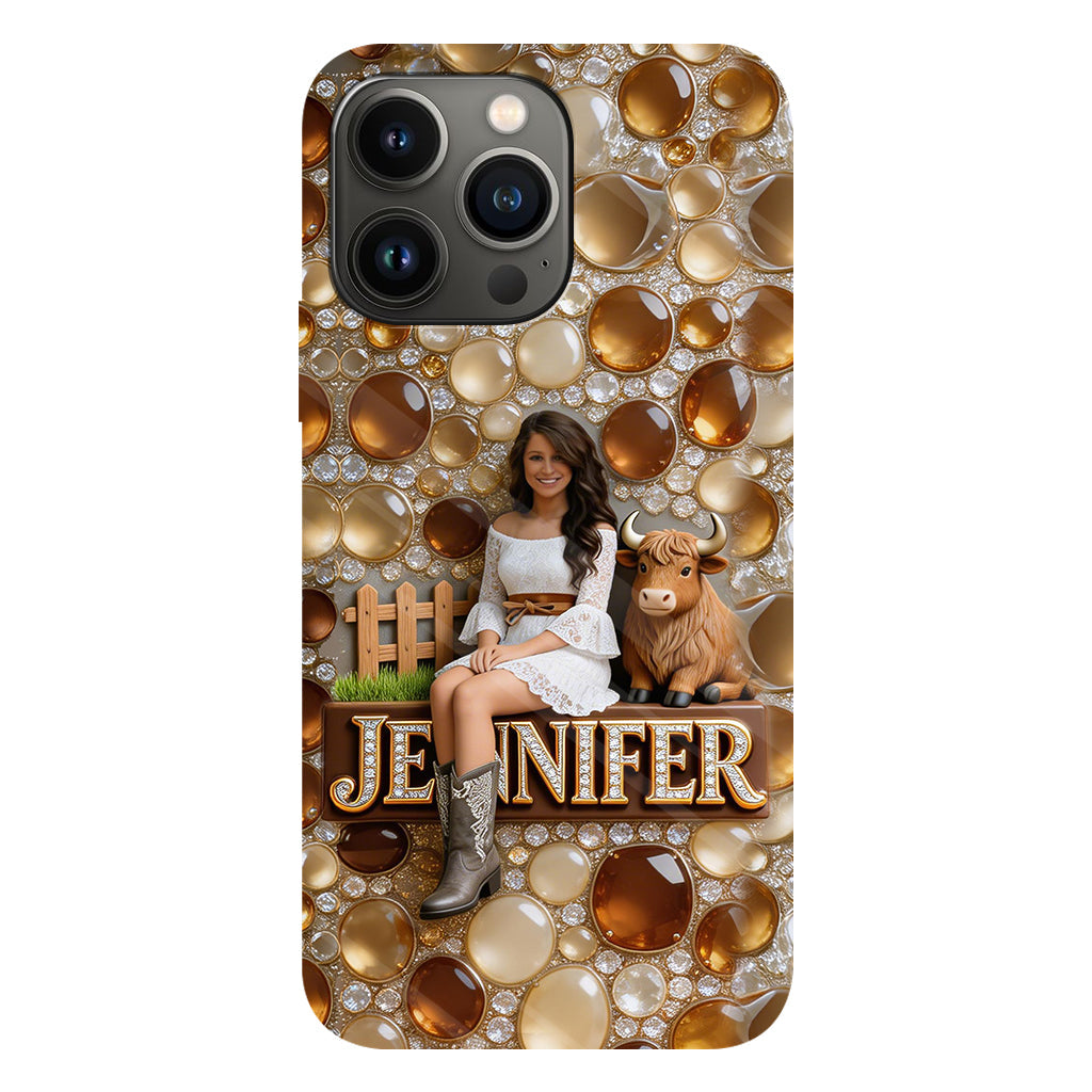 Just A Girl Who Loves Highland Cows - Personalized Highland Cow Full Print Phone Case