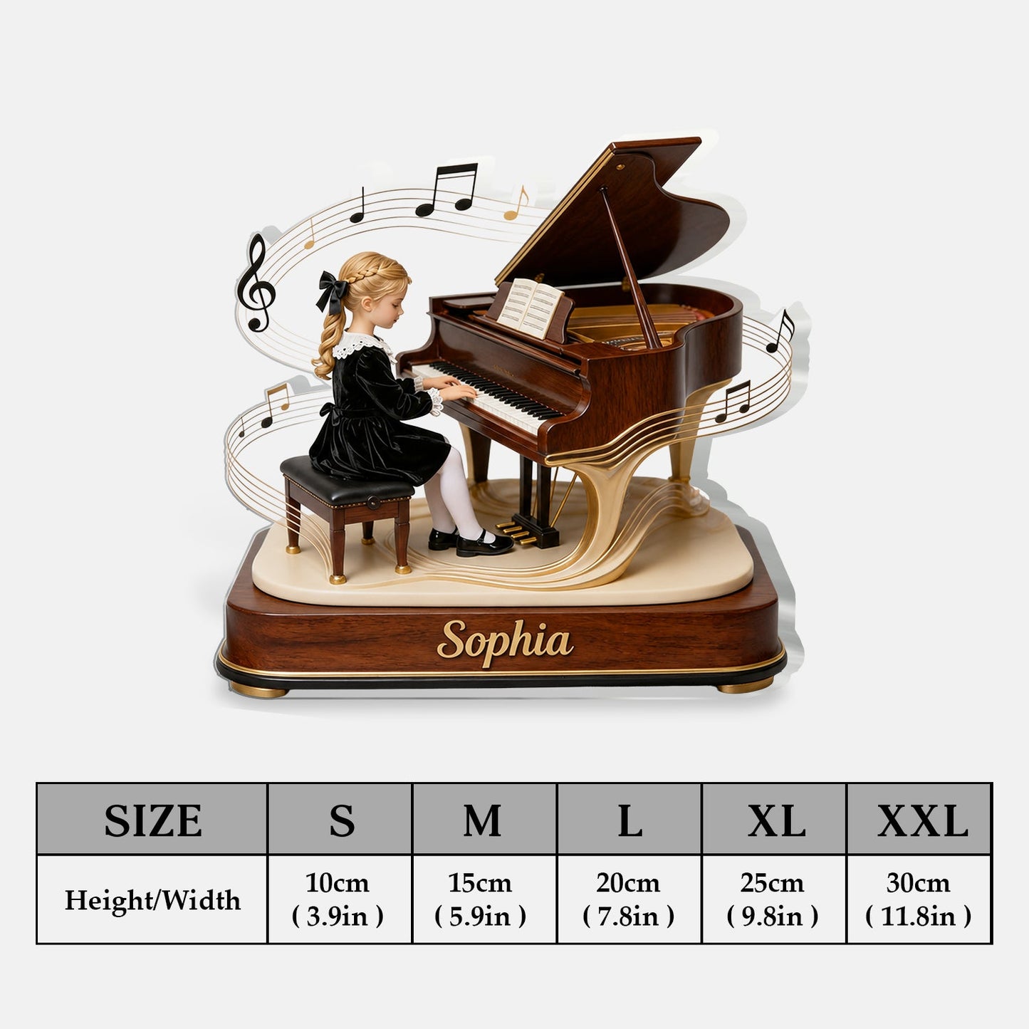Custom From Any Photo - Personalized Piano 2-Side Printed Acrylic Plaque
