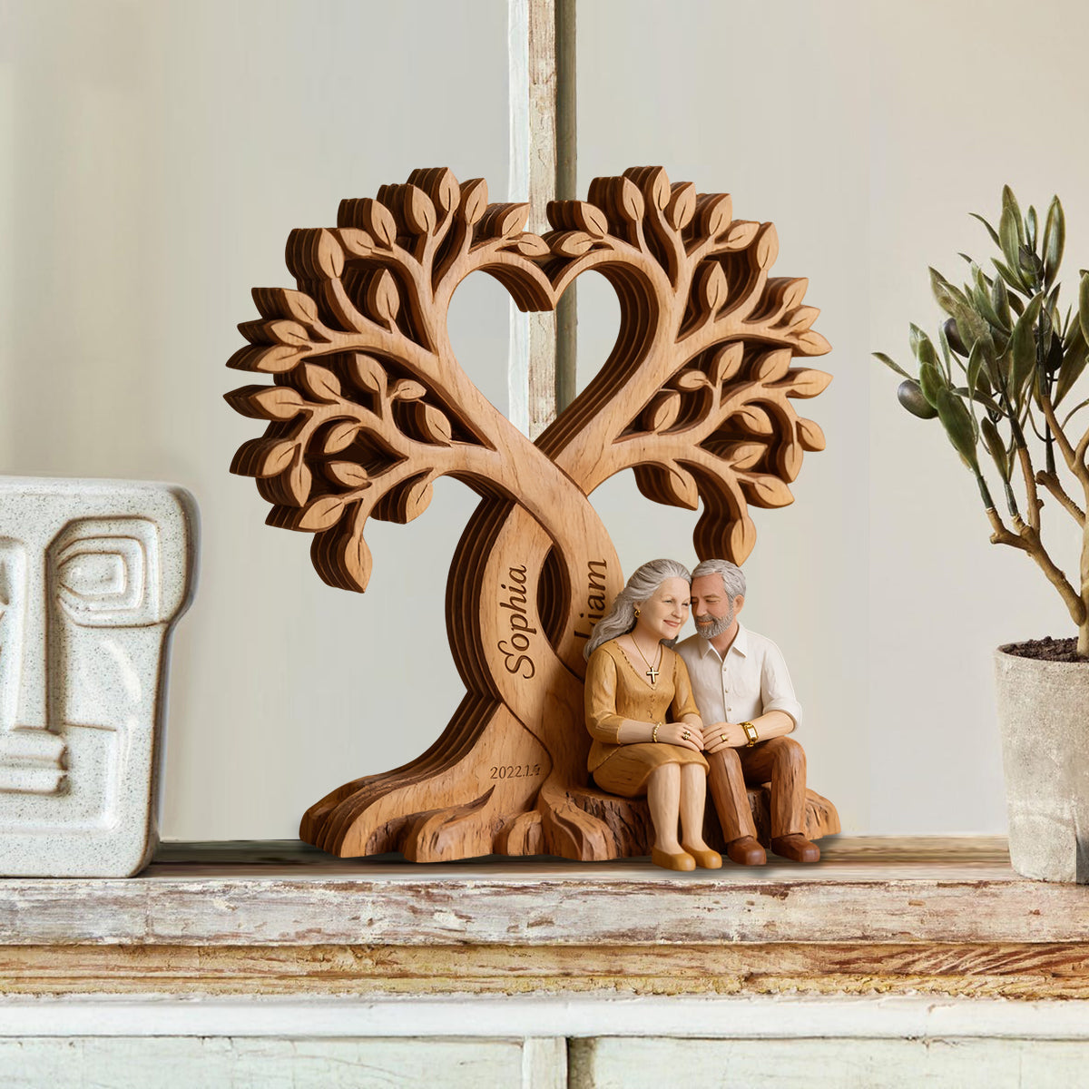 Custom Any Photo - Personalized Couple Custom Shaped Wood Plaque