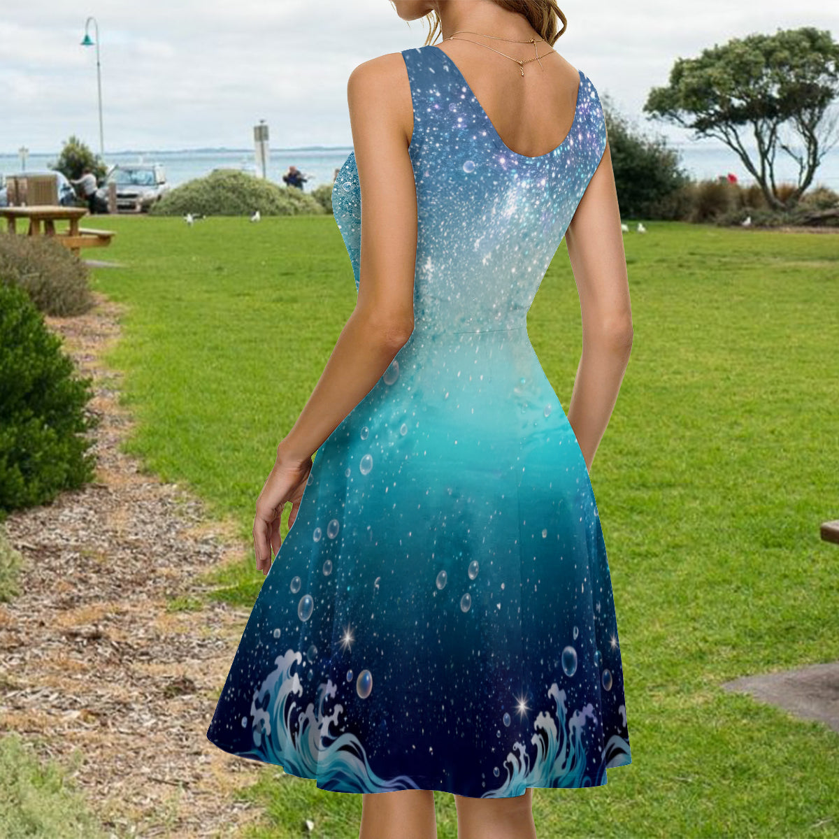 Best Mom Ever - Personalized Turtle Sleeveless Dress