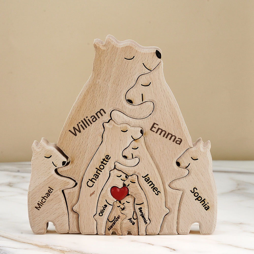 Bear Family - Personalized Family Wooden Puzzle