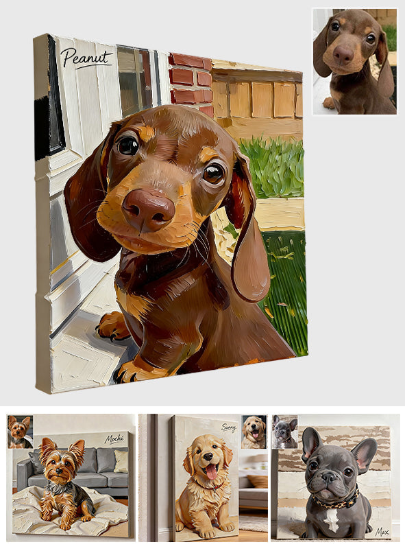 Any Photo Transform Preview Instanly - Personalized Dog Custom Shaped Wood Sign