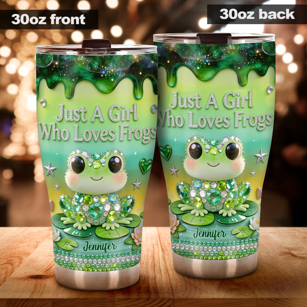 Just A Girl Who Loves Frog - Personalized Frog Tumbler