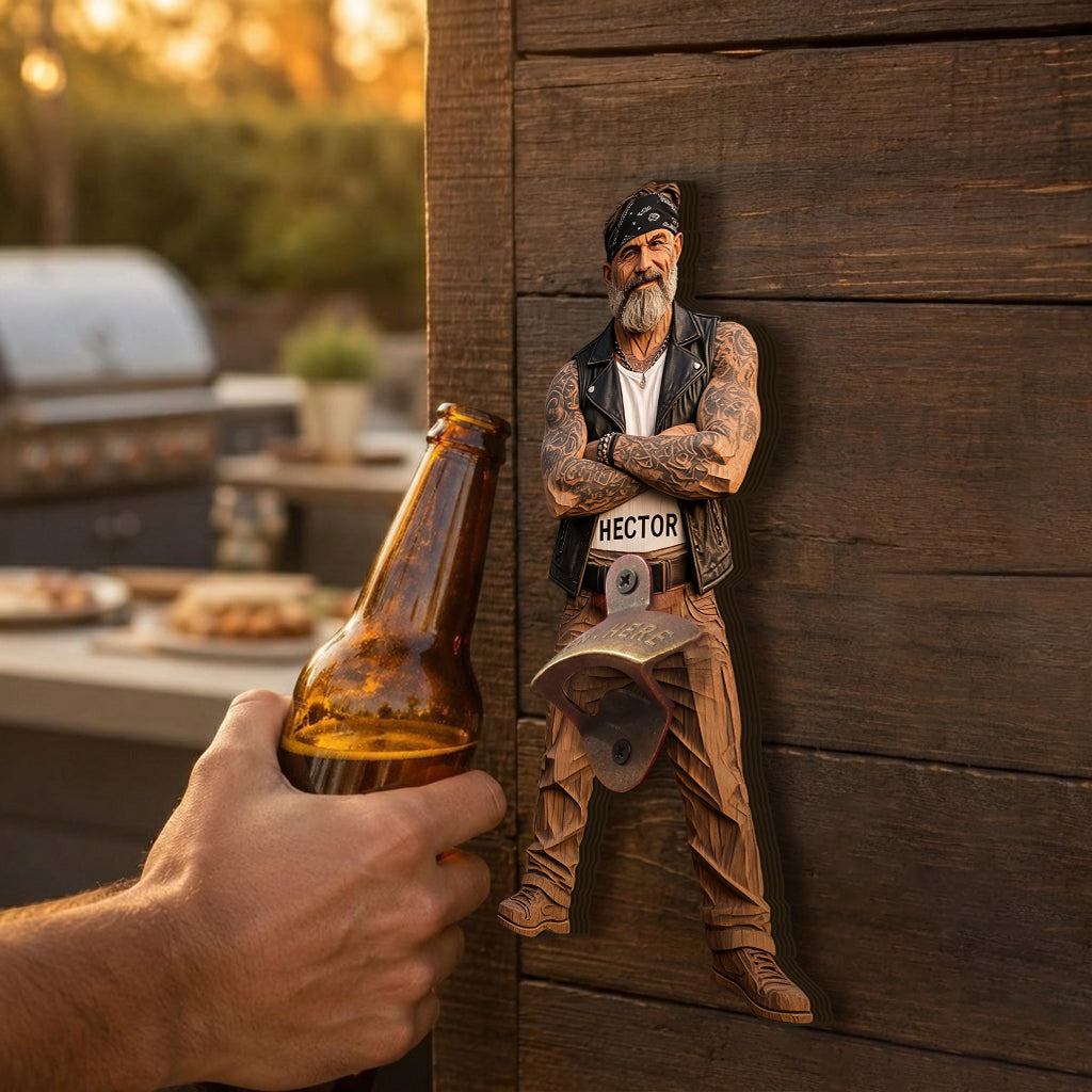 Any Photo Open Here - Personalized Beer Wall Bottle Opener