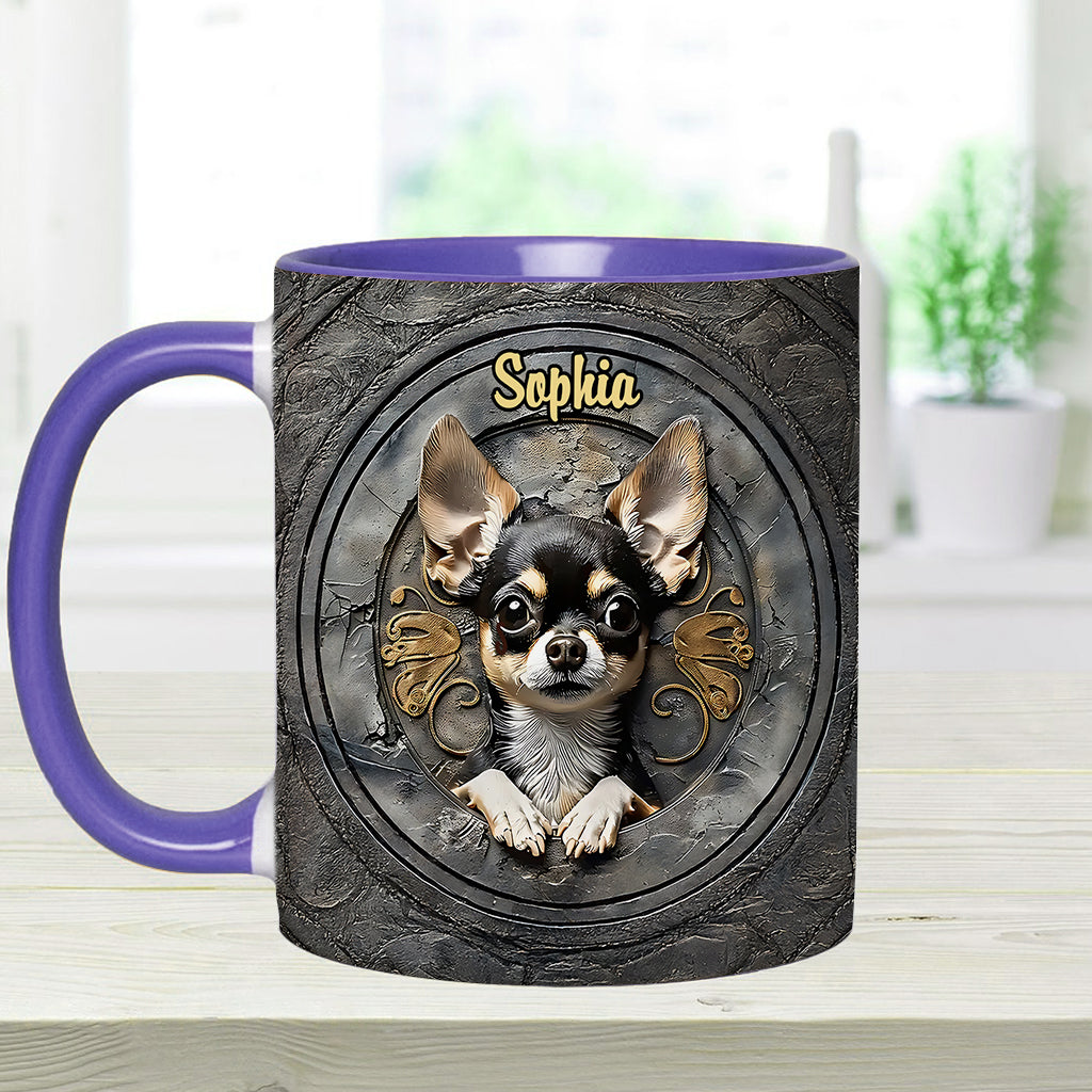 Adorable Chihuahua - Personalized Chihuahua Accent Mug