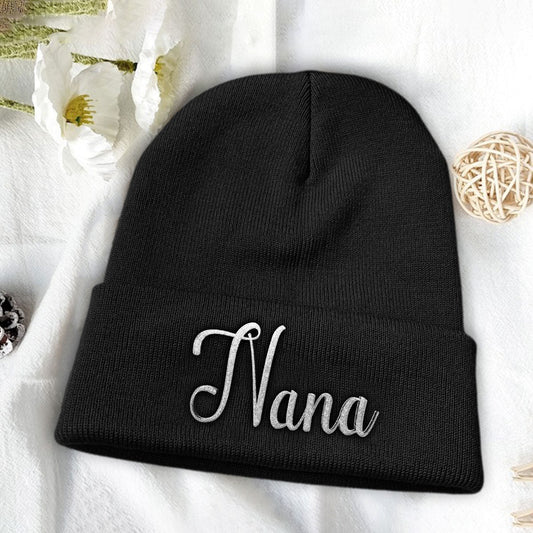 Custom Name - Personalized Grandma Embroidered Beanie